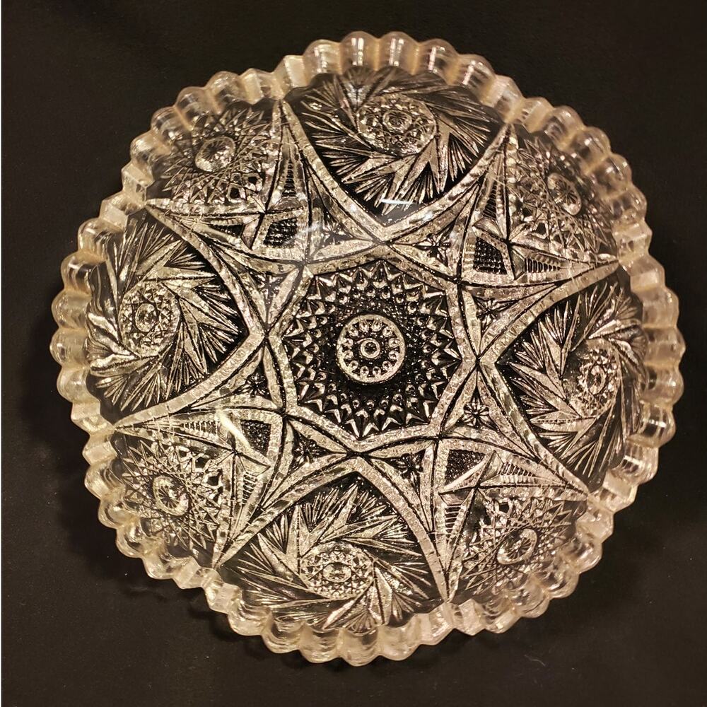 Vintage Imperial Glass Ohio 555-Clear Pressed Glass Bowl Dish